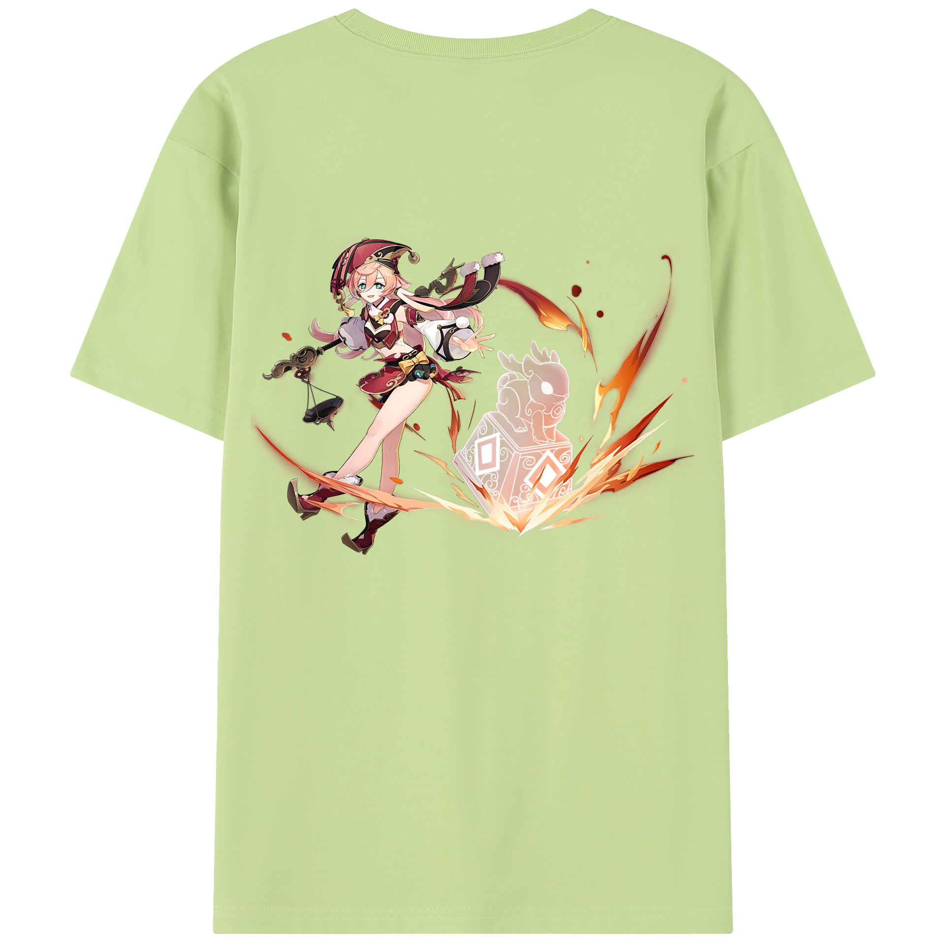 げんし神 ヤンフェイ genshin Yanfei 綿100％半袖Tシャツ（背面プリント）